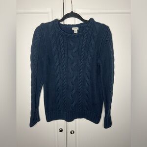 L.L. Bean Heritage Cotton Cableknit Fisherman Sweater
